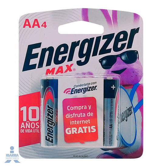 Batería Energizer Max AA 4 pzas.