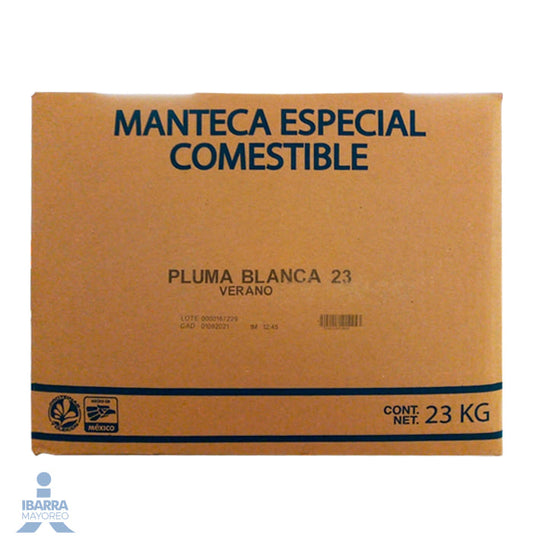 Manteca Pluma Blanca 23 kg