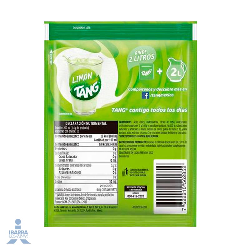 Refresco Tang Limón 14 g 