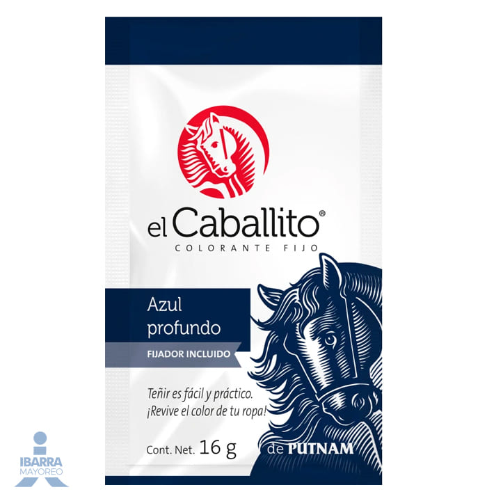 Colorante para Ropa El Caballito Azul Profundo 16 g