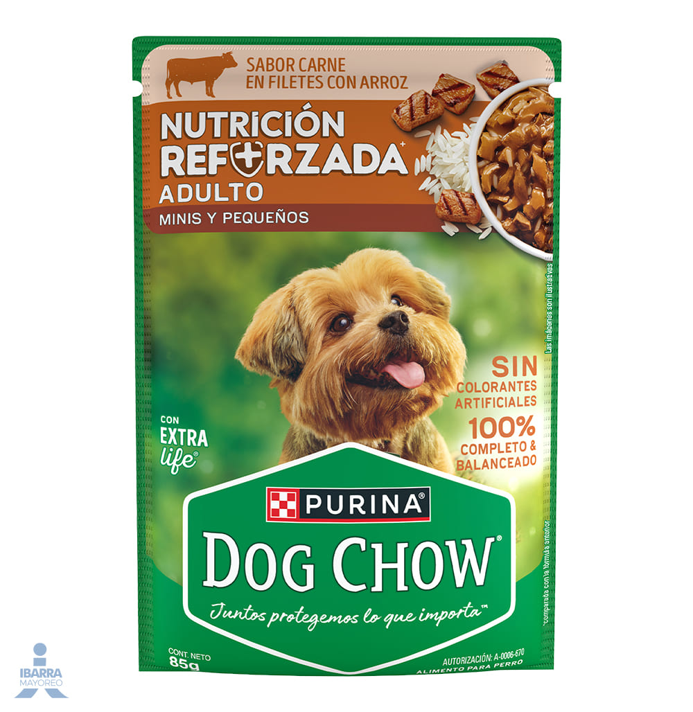 Alimento Purina Dog Chow Minis y Pequeños Carne 85 g