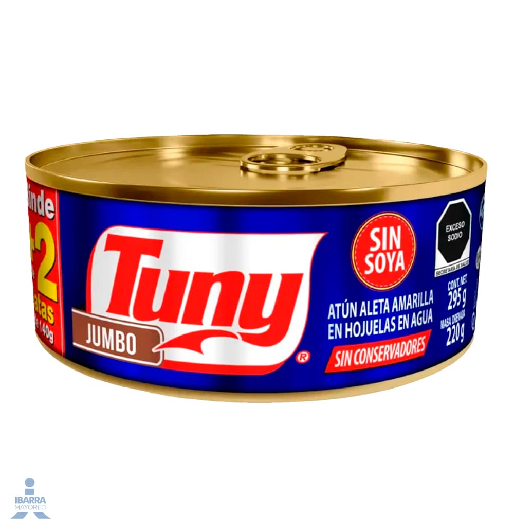 ATUN EN AGUA TUNY JUMBO 295 GR.