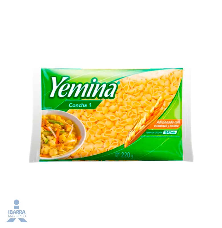 Pasta Yemina Concha no. 1 más producto 220 g