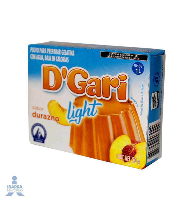GELATINA D GARI DURAZNO LIGHT 2/10 GR.