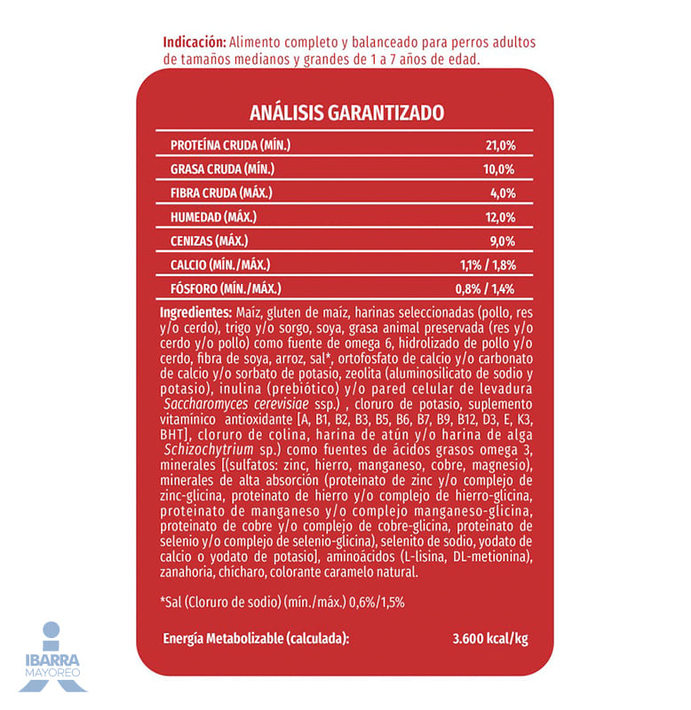 Dog Chow alimento seco perros adultos medianos y grandes 25 kg