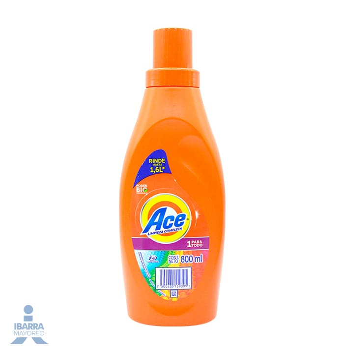 Detergente Ace 1 Para Todo Líquido 800 ml