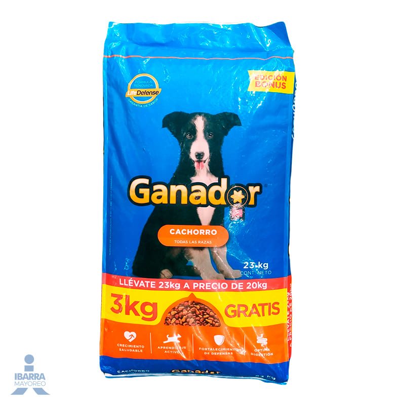 Alimento Ganador Cachorro 20 kg GRATIS 3 kg