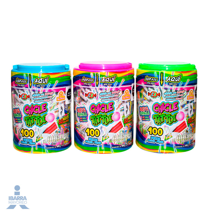 Chicle Las Delicias Tattoo 100 pzas.