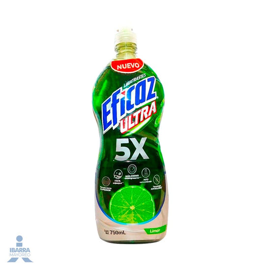 Detergente Eficaz Ultra 5X Limón 750 ml