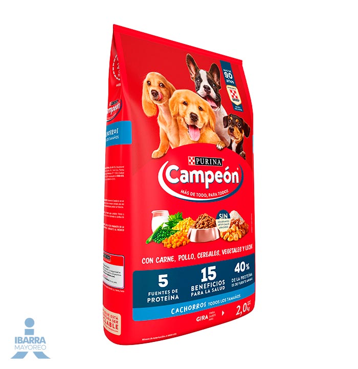 Campeón alimento seco perros cachorro todos los tamaños carne y pollo 2 kg
