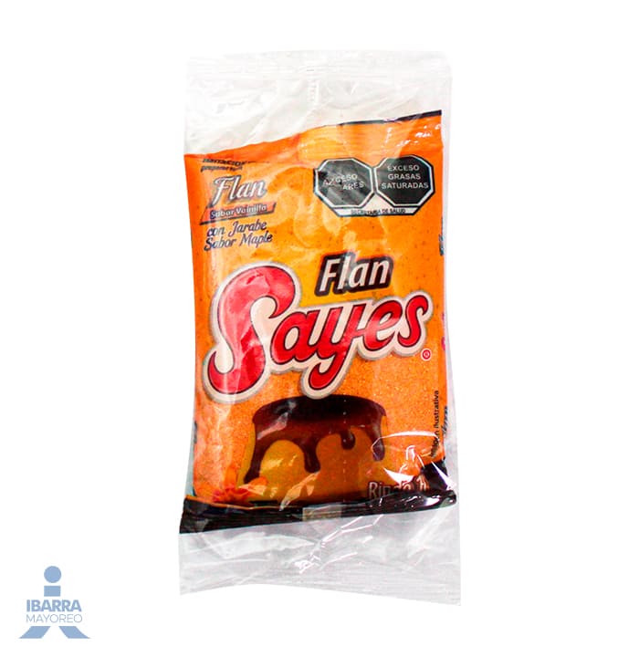 Flan Sayes Vainilla con Caramelo 90 g