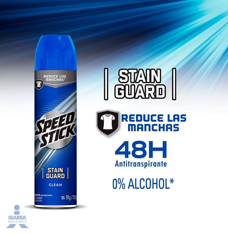Desodorante Speed Stick Stainguard Aerosol 91 g