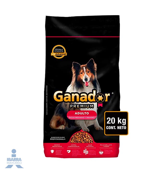 Alimento Ganador Premium Adulto 20 kg