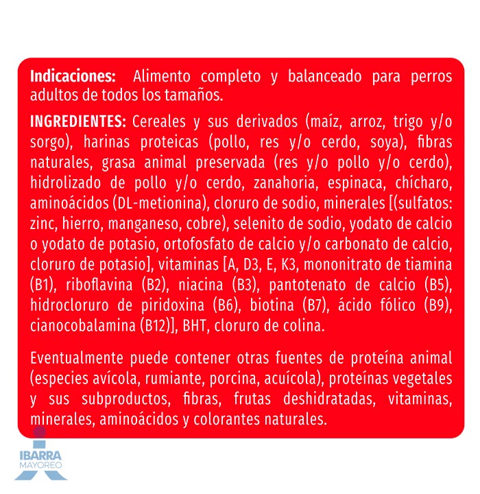 Campeón alimento seco perros adultos todos los tamaños carne y pollo 4 kg