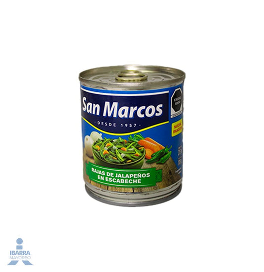 CHILES JALAPEÑOS RAJAS SAN MARCOS 215 GR.