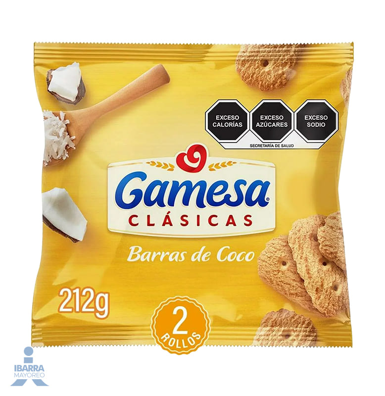 Galletas Gamesa Barra de Coco 212 g