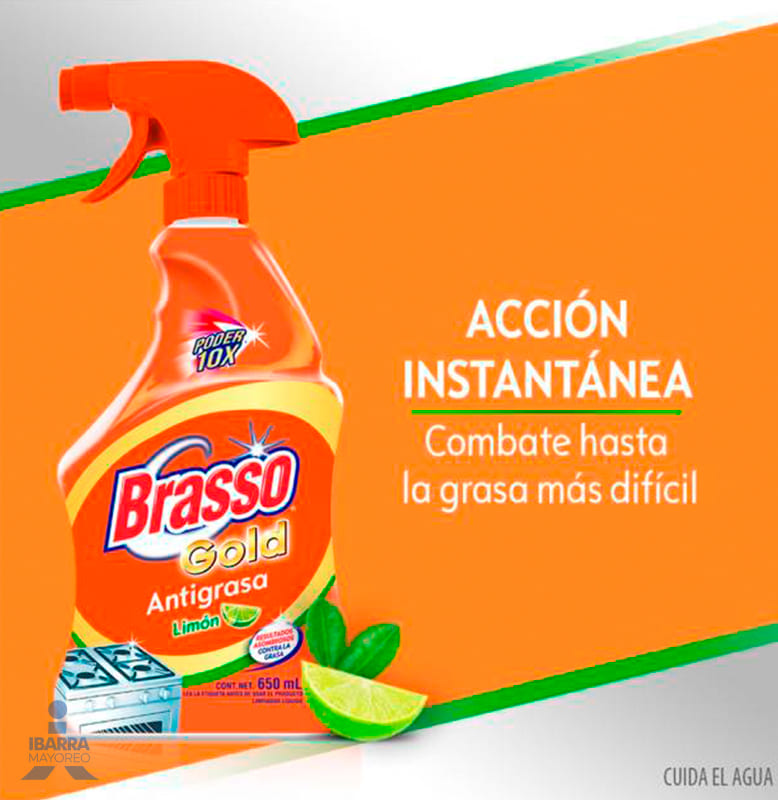 Limpiador Brasso Limón Antigrasa 650 ml