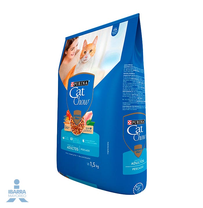 Cat Chow Defense Plus alimento seco gatos adultos sabor pescado 1.5 kg