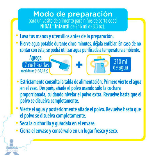 Leche Nidal Infantil Bolsa 330 g