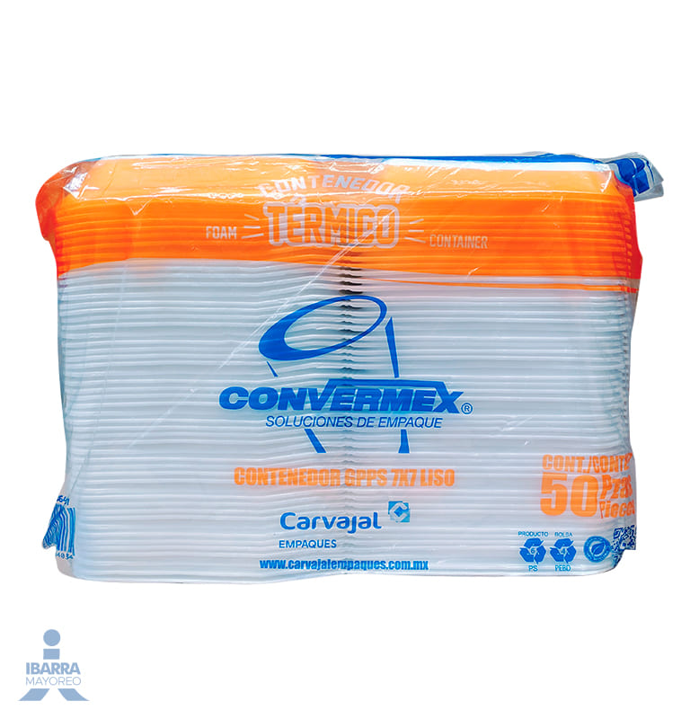 Contenedor Térmico Convermex Liso L36 50 pzas.