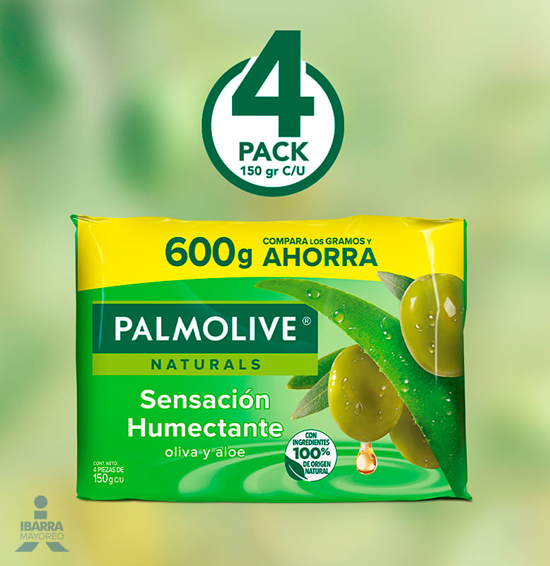 Jabón de tocador Palmolive Naturals Aloe Oliva 4/120 g