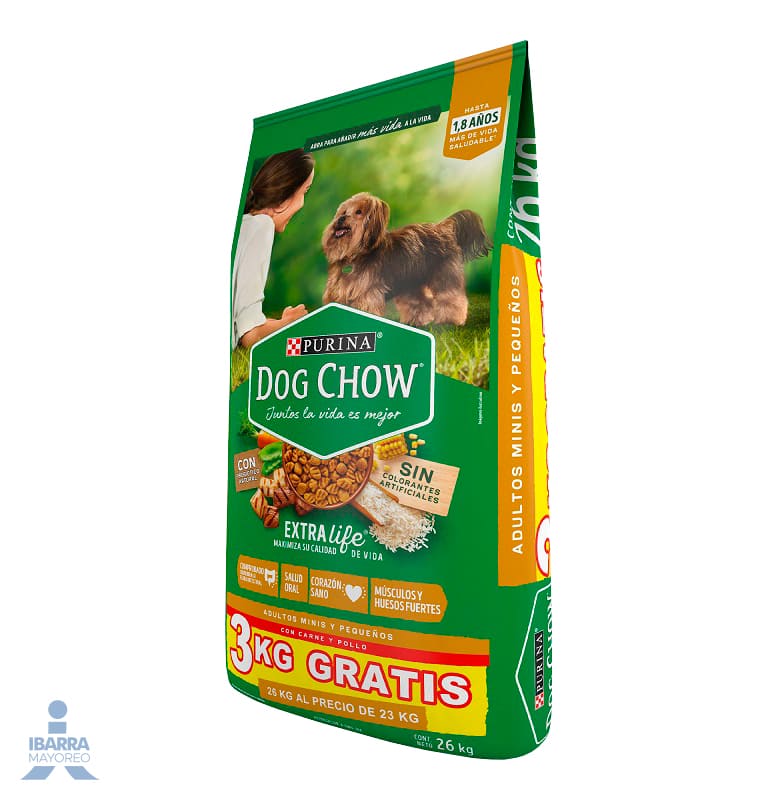 Alimento Purina Dog Chow Adulto Razas Pequeñas 23 kg + 3