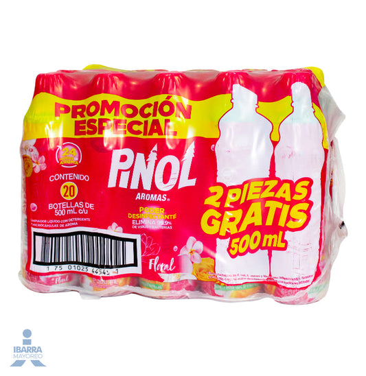 Limpiador Pinol Aromas Floral 18/500 ml + 2 Gratis