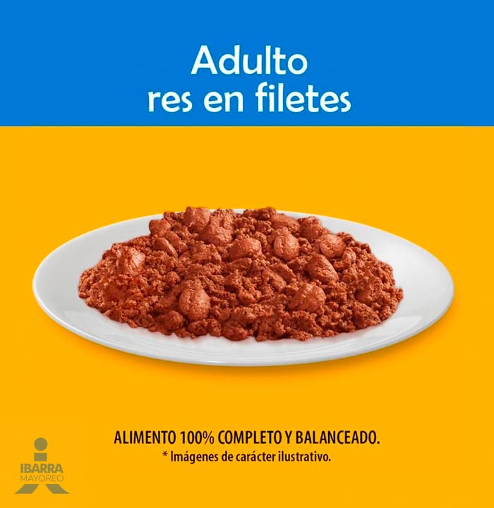 Alimento Pedigree Adulto Guisado Carne de Res 625 g