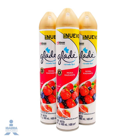 Aromatizante Glade Mora Radiante Aerosol 400 ml