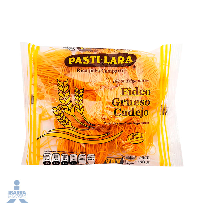Pasta Lara Fideo Grueso Cadejo 180 g