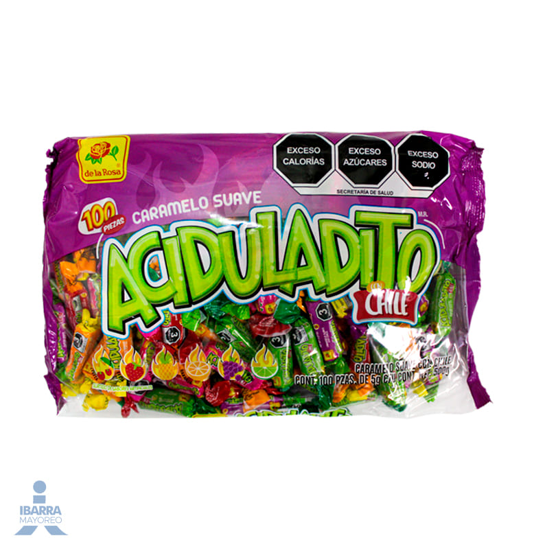 Dulce de la Rosa Suave Acidito 100 pzas.