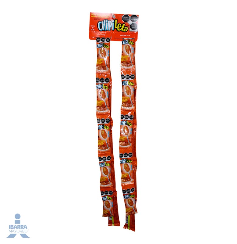 Paleta Anáhuac Chipileta Naranja Tira 20 pzas.
