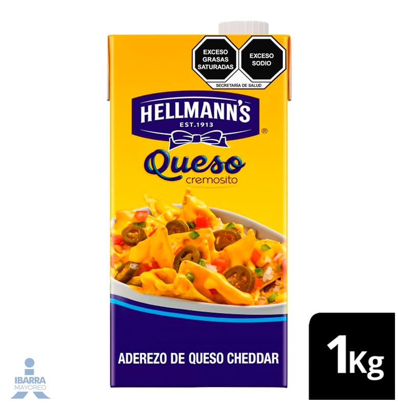 Hellmanns Aderezo de Queso Cheddar 1 L