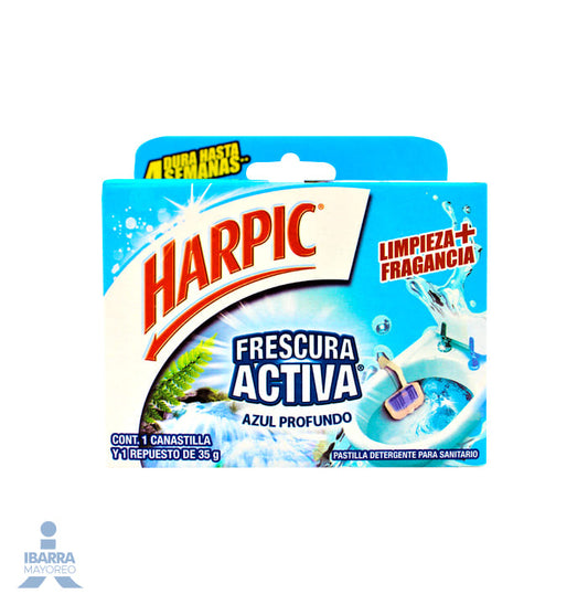 Pastilla Sanitaria Harpic Azul Marina 45 g