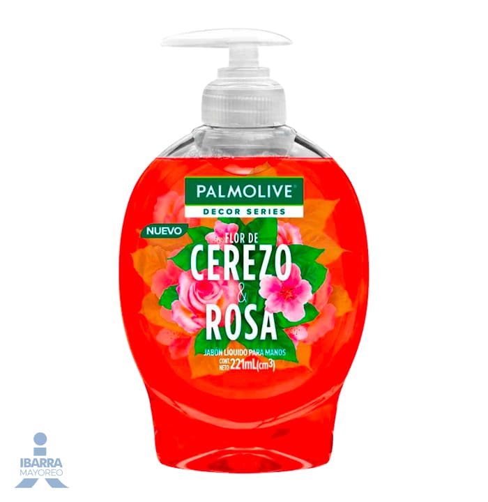 Jabón de Tocador Palmolive Flor de Cerezo & Rosa Líquido 221 ml