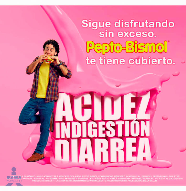 Pepto Bismol Tabletas 12 pzas.
