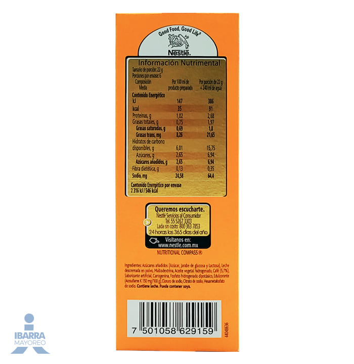 Café Nescafé Cappuccino Vainilla 6/20 g