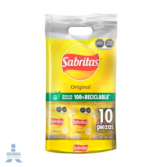 Sabritas Papas Sal 10 pzas.