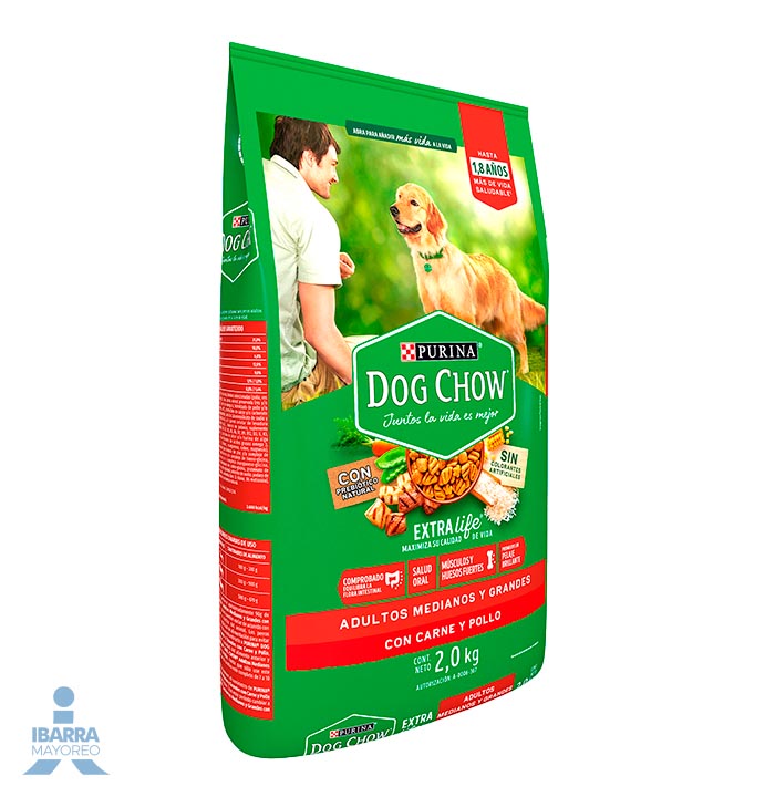 Dog Chow alimento seco perros adultos medianos y grandes 2 kg