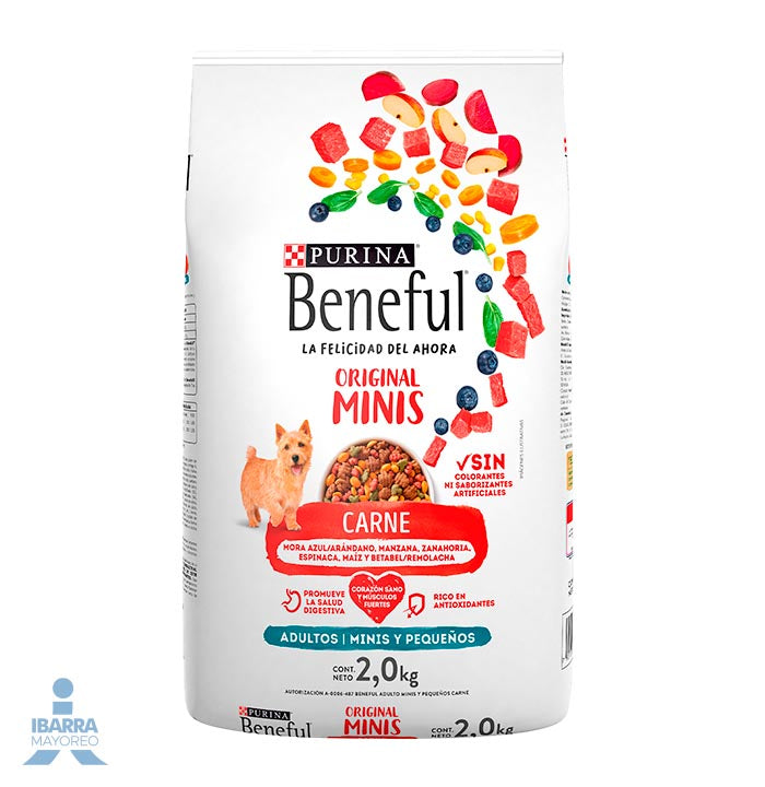 Beneful alimento seco adulto razas minis y pequeñas carne 2 kg