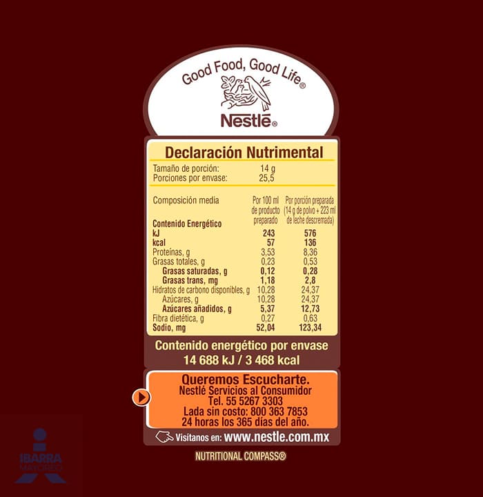 Alimento en polvo Morelia Presidencial sabor Chocolate 357 g