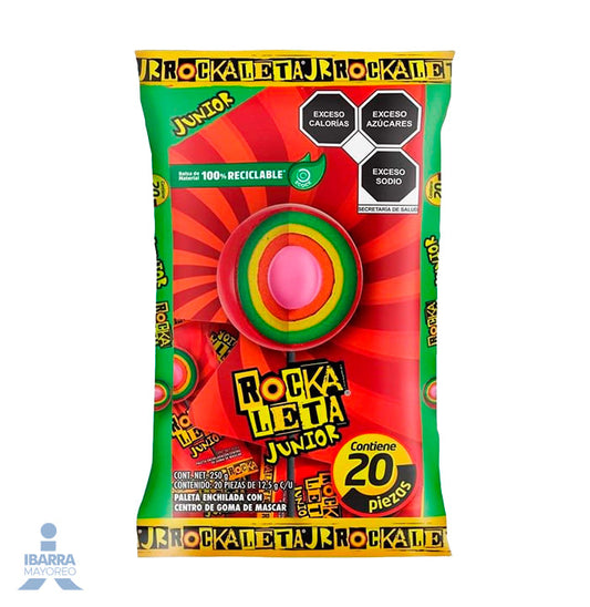 Paleta Sonrics Rockaleta Junior 20 pzas.