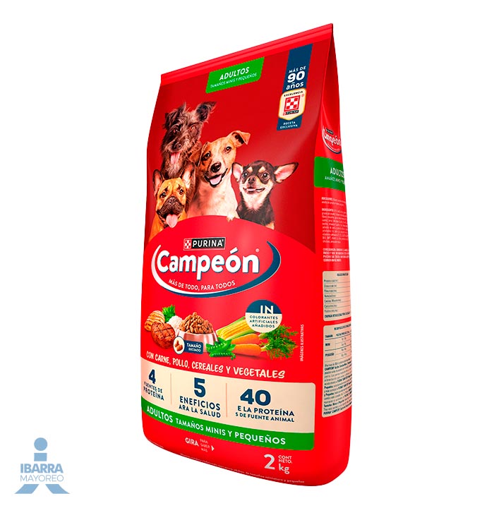 Alimento Purina Campeón Adulto Minis y Pequeños 2 kg