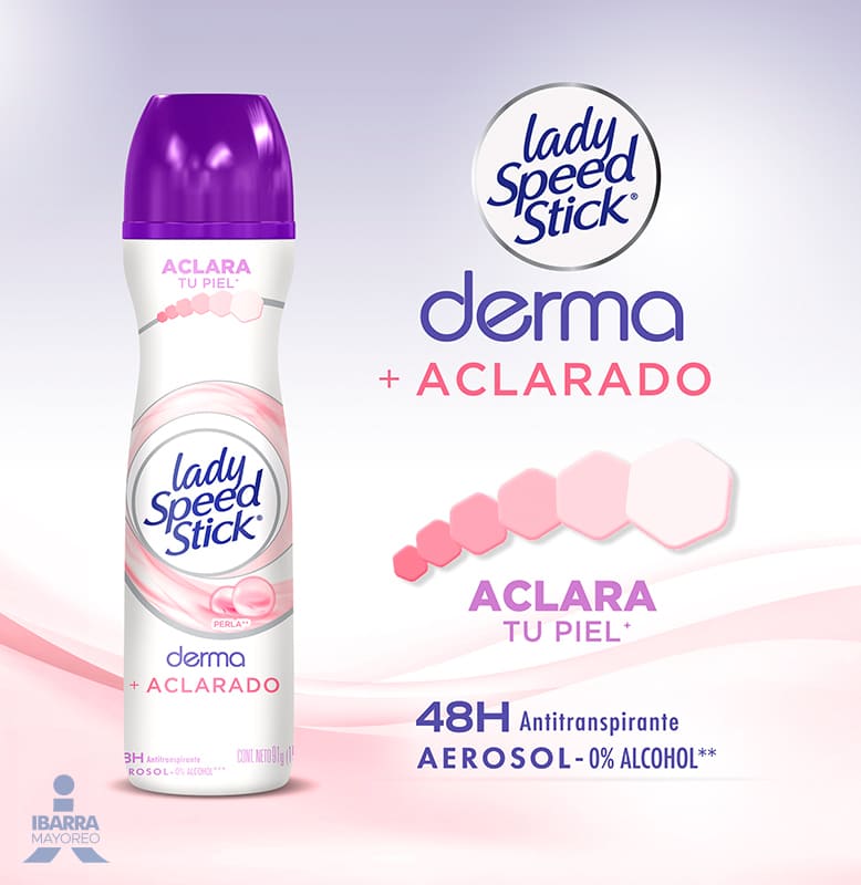 Desodorante Lady Speed Stick Derma Perla Aerosol 150 ml