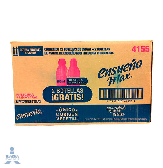 Suavizante Ensueño Max Frescura Primaveral 12/850 ml + 2 Ensueño 450 ml