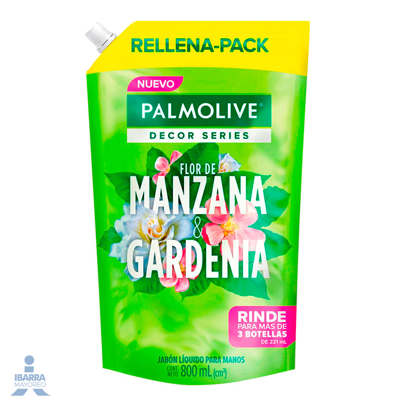 Jabón de Tocador Palmolive Flor de Manzana y Gardenia Líquido 800 ml