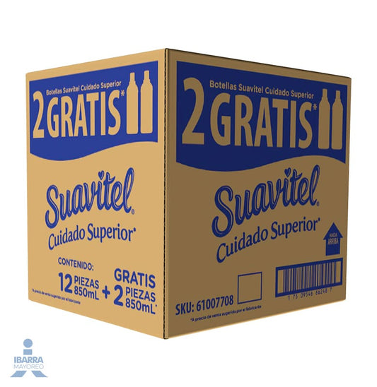 Suavizante Suavitel Fresca Primavera 12/850 ml GRATIS 2 Botellas