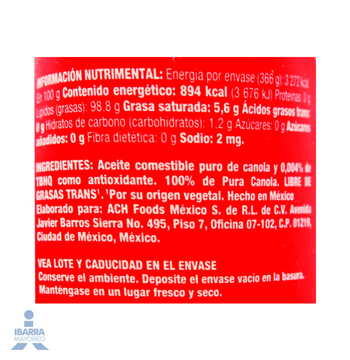 Aceite Capullo 400 ml