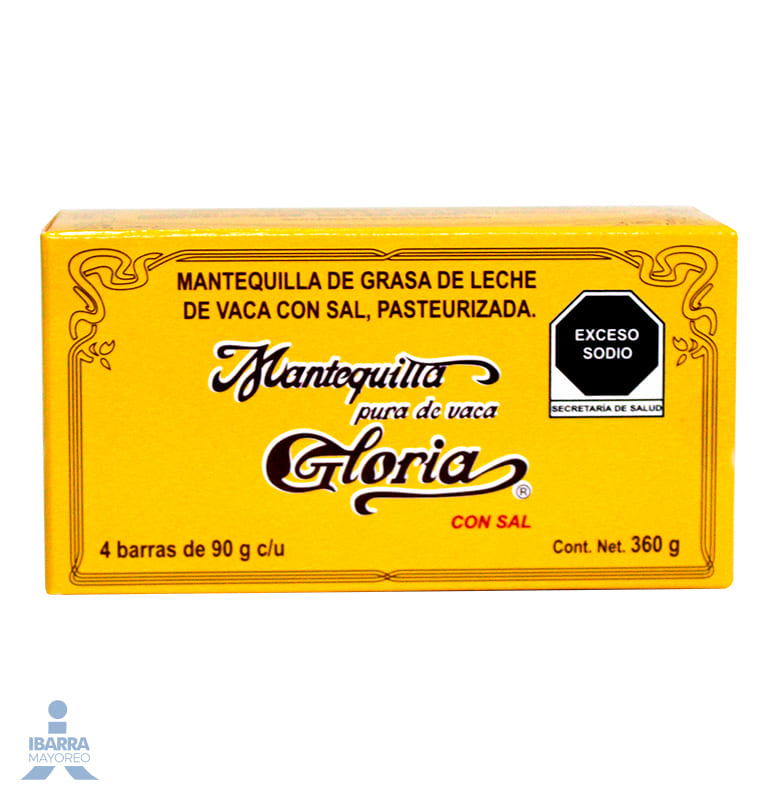 Mantequilla La Gloria con sal 360 g