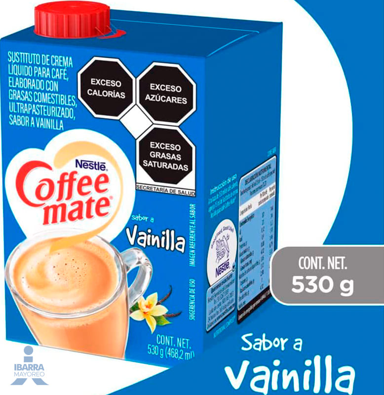 Sustituto de Crema Coffee Mate Vainilla Líquido 530 g